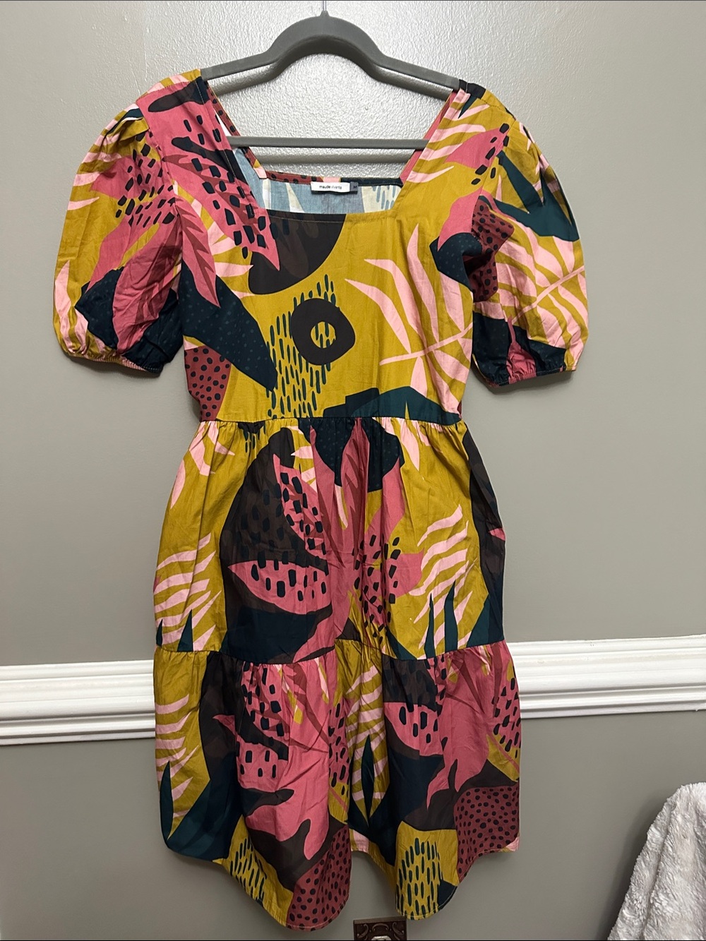 Maude Vivante tropical print dress Sz M